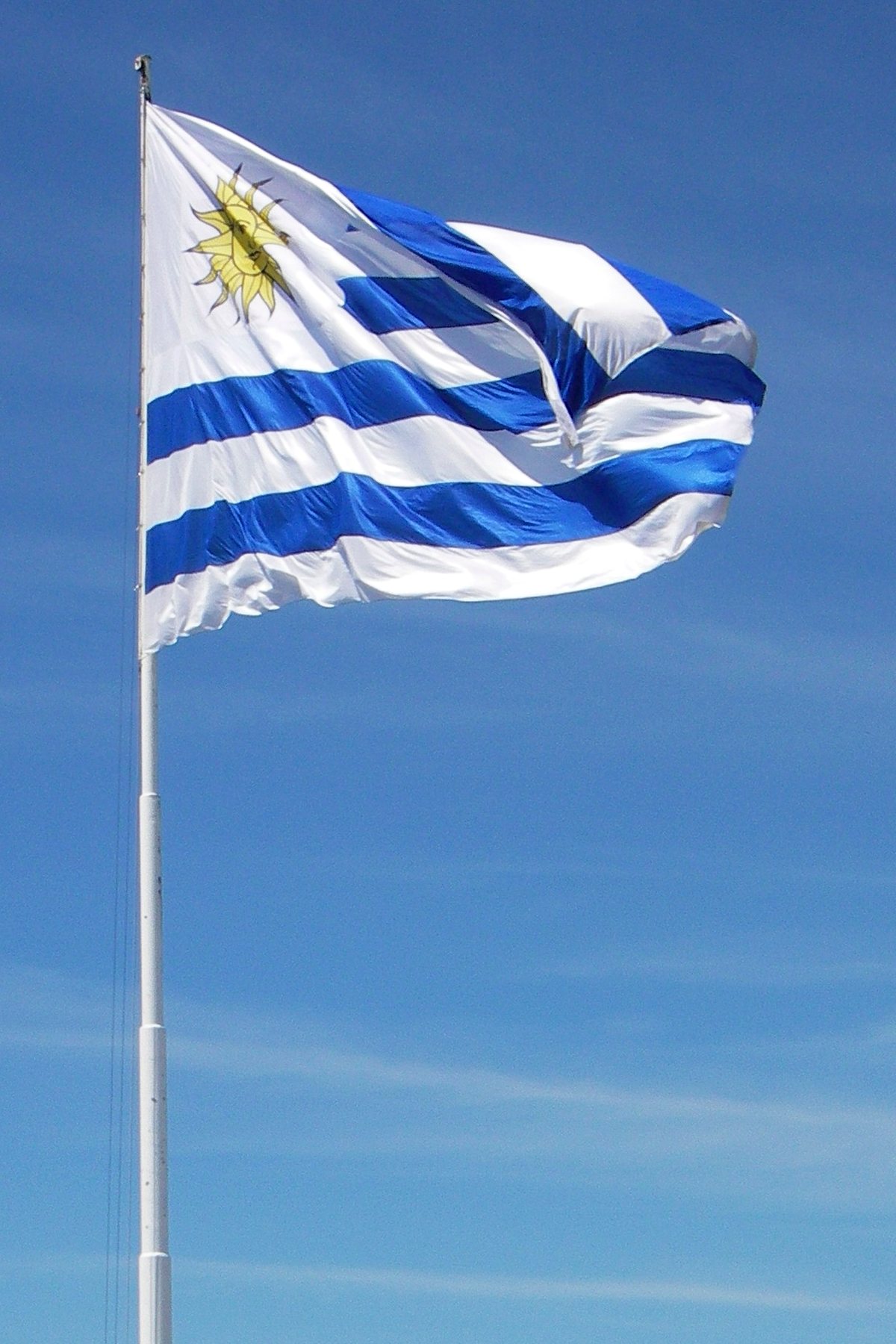 Bandera de Uruguay flameando: residencia legal y fiscal uruguaya